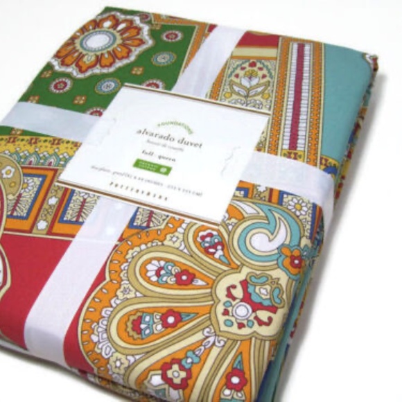 New Pottery Barn ALVARADO DUVET COVER & 2 STANDARD SHAMS Full / Queen - Picture 8 of 12